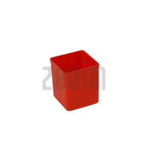 Plastic tray red 54x54x45 mm