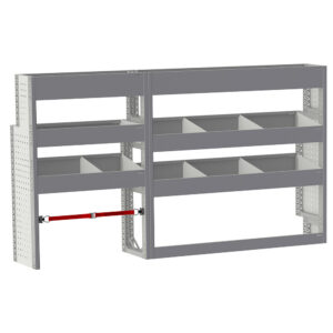 Van Racking "BUDGET" Unit TYPE 1 For right side positioning at Peugeot Expert L2H1 pre-assembled delivered