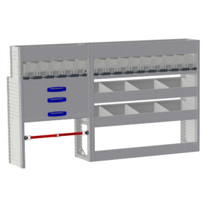 Van Racking "BASIC" Unit TYPE 4 For right side positioning at Mercedes Vito L2H1 pre-assembled delivered