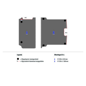 Floor plate 12 mm gray for JUMPY L1 FWD (wheelbase 2975)