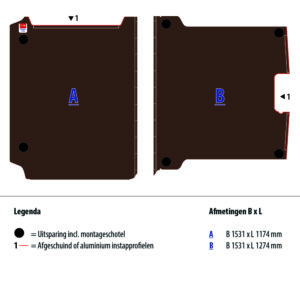 Floor plate 12 mm brown for JUMPY L2 FWD (wheelbase 3275)