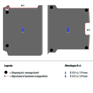 Floor plate 12 mm gray for JUMPY L2 FWD (wheelbase 3275)